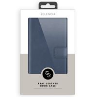 Selencia Echtleder Klapphülle Samsung Galaxy S21 Plus - Blau