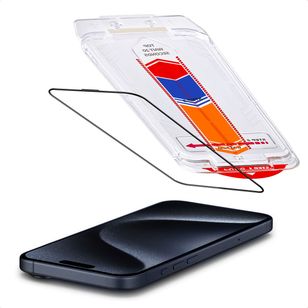 Accezz Gehärteter Glas-Schutz + Applikator Apple iPhone 15 Pro Max