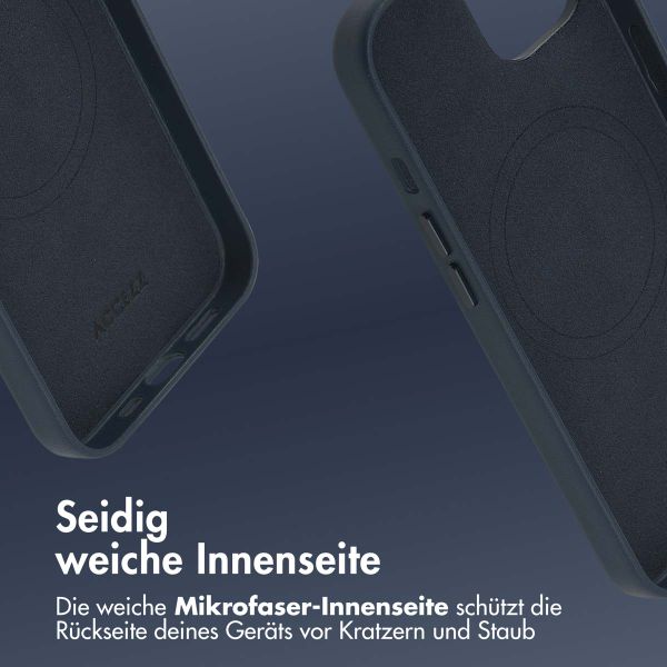 Accezz MagSafe Leather Backcover Apple iPhone 13 - Nightfall Blue