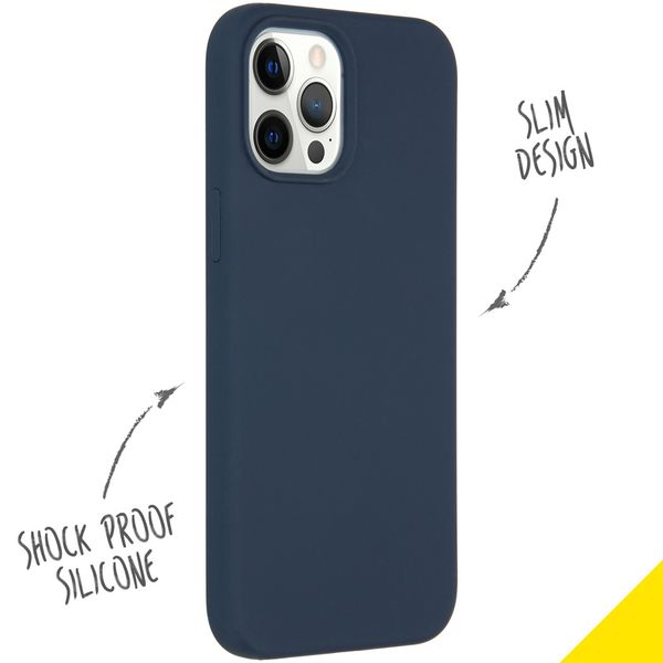 Accezz Liquid Silikoncase Apple iPhone 12 Pro Max - Dunkelblau
