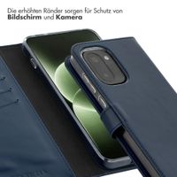 Selencia Echtleder Klapphülle OnePlus 15R - Dunkelblau