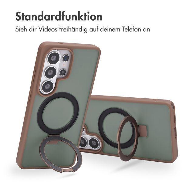 Accezz Ring Stand Backcover mit MagSafe Samsung Galaxy S26 Ultra - Braun