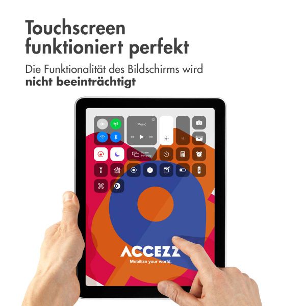 Accezz Schutzfolie aus gehärtetem Glas mit Applikator Apple iPad 11 (2025) 11 Zoll A16 / iPad 10 (2022) 10.9 Zoll