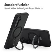 Accezz Ring Stand Backcover mit MagSafe Samsung Galaxy S24 Plus - Schwarz