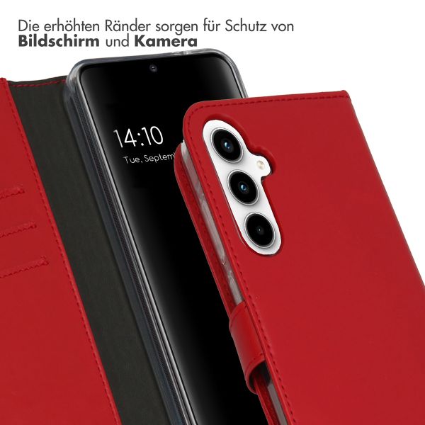 Selencia Echtleder Klapphülle Samsung Galaxy A35 - Rot