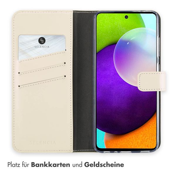 Selencia Echtleder Klapphülle Samsung Galaxy A52(s) (5G/4G) - Greige