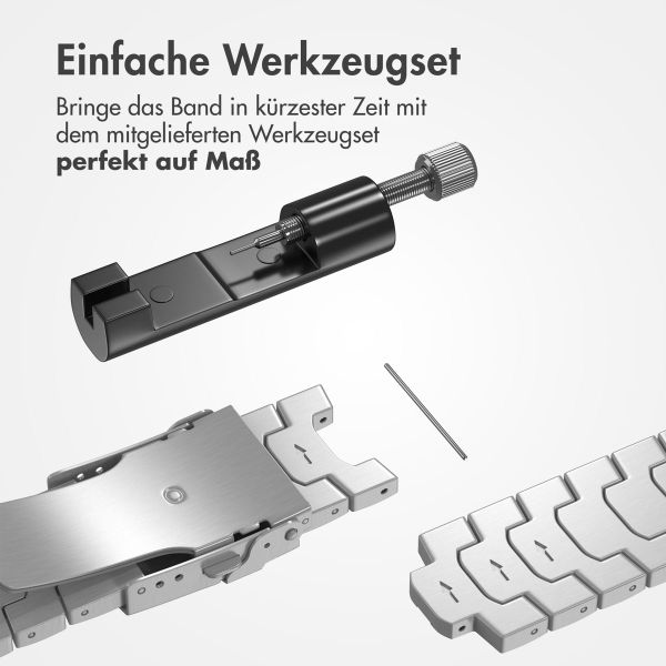 Accezz Steel Band für das  Samsung Galaxy Watch 4 / 5 / 6 / 7 / FE (20 mm) - Silber