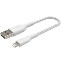 Belkin BoostCharge Pro Braided Lightning auf USB-A Kabel - 0,15 Meter - Weiß