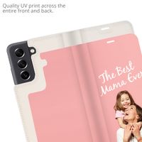 Gestalte deine eigene Compact Gel Klapphülle Samsung Galaxy S21 FE - Weiß