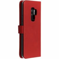 Selencia Echtleder Klapphülle Samsung Galaxy S9 Plus - Rot