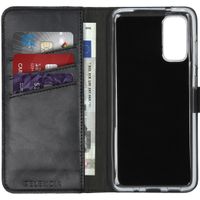 Selencia Echtleder Klapphülle Samsung Galaxy S20 - Schwarz