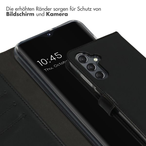 Selencia Echtleder Klapphülle Samsung Galaxy A25 (5G) - Schwarz