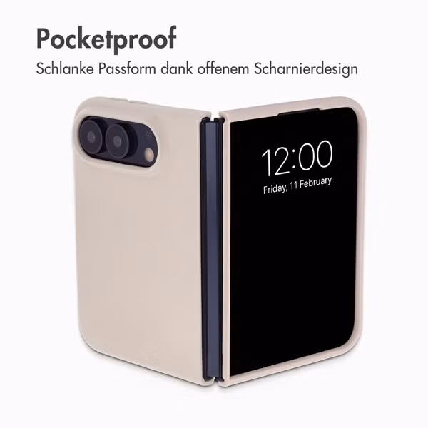 Accezz Liquid Silikoncase mit MagSafe Apple iPhone Duo - Stone