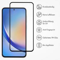 Accezz Vollflächige Schutzfolie aus gehärtetem Glas mit Applikator Samsung Galaxy A55 (5G) / A35
