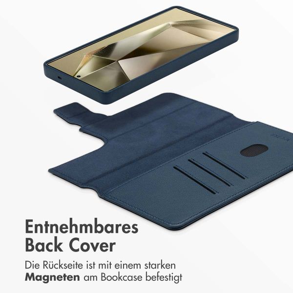 Accezz 2-in-1 Klapphülle aus Leder mit MagSafe Samsung Galaxy S25 Ultra - Nightfall Blue