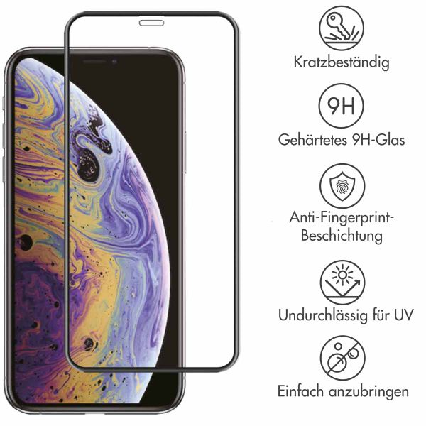 Accezz Full Cover Screen Protector aus gehärtetem Glas Apple iPhone 11 Pro Max / Xs Max