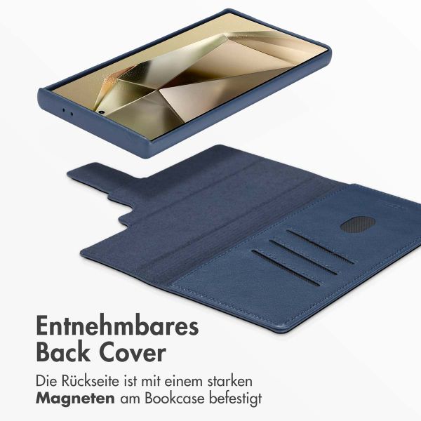 Accezz 2-in-1 Klapphülle aus Leder mit MagSafe Samsung Galaxy S24 Ultra - Nightfall Blue