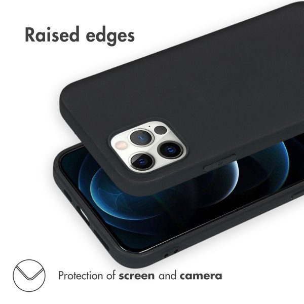 Accezz Color TPU Hülle Apple iPhone 12 (Pro) - Schwarz