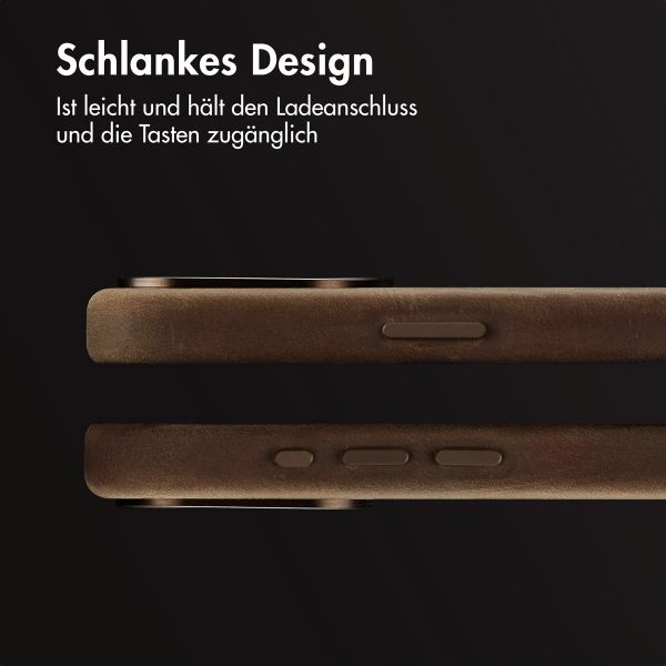 Accezz Vintage Leather Magsafe Backcover Apple iPhone 15 Pro Max - Rustic Brown