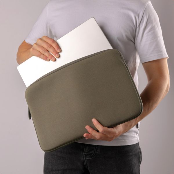 Accezz Laptop Hülle 15-16 Zoll - Laptop Sleeve - Dunkelgrün