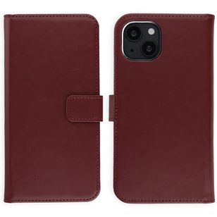 Selencia Echtleder Klapphülle Apple iPhone 13 - Burgundy