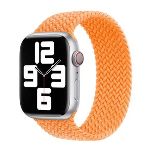 Apple Geflochtenes Solo Loop für  Apple Watch | 38/40/41/42 mm - Größe 6 - Bright Orange