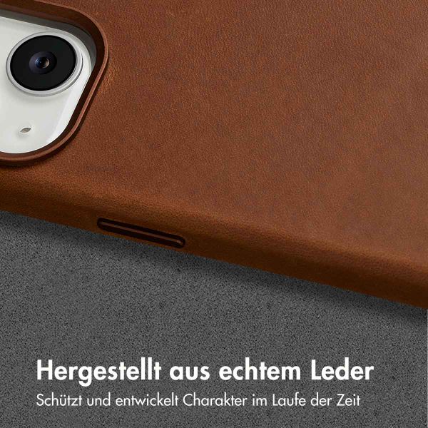 Accezz Vintage Leather Magsafe Backcover Apple iPhone 14 - Tabacco Cognac