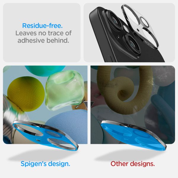 Spigen GLAStR Optik Camera Lens Protector - Kamerainsel-Schutz (2er-Pack) Apple iPhone 15 / 15 Plus - Transparent