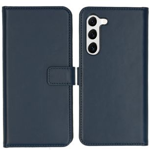 Selencia Echtleder Klapphülle Samsung Galaxy S23 - Blau