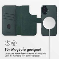 Accezz 2-in-1 Klapphülle aus Leder mit MagSafe Apple iPhone 16 - Cedar Green