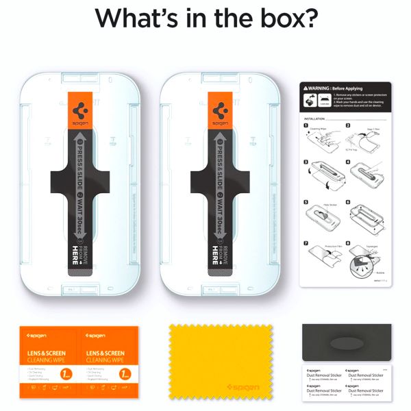 Spigen GLAStR Privacy EZ Fit Displayschutzfolie + Applicator - 2er-Pack Apple iPhone 13 / 13 Pro