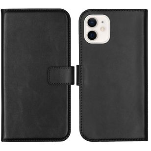 Selencia Echtleder Klapphülle Apple iPhone 12 Mini - Schwarz