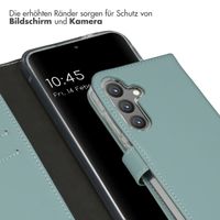 Selencia Echtleder Klapphülle Samsung Galaxy S24 - Air Blue