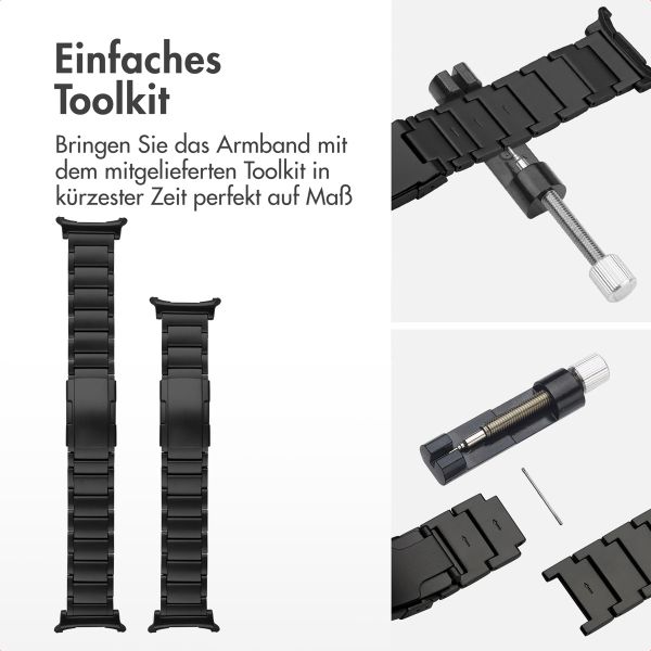 Accezz Mattes Titanstahlarmband für Samsung Galaxy Watch Ultra 2 (2026) / Ultra (2024/2025) - Schwarz