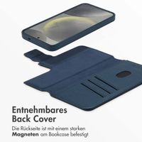 Accezz 2-in-1 Klapphülle aus Leder mit MagSafe Samsung Galaxy S25 - Nightfall Blue