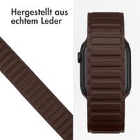 Accezz Magnetisches Echtlederarmband für Apple Watch | 38/40/41/42 mm - Chocolate Brown