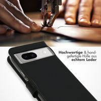 Selencia Echtleder Klapphülle Google Pixel 8a - Schwarz