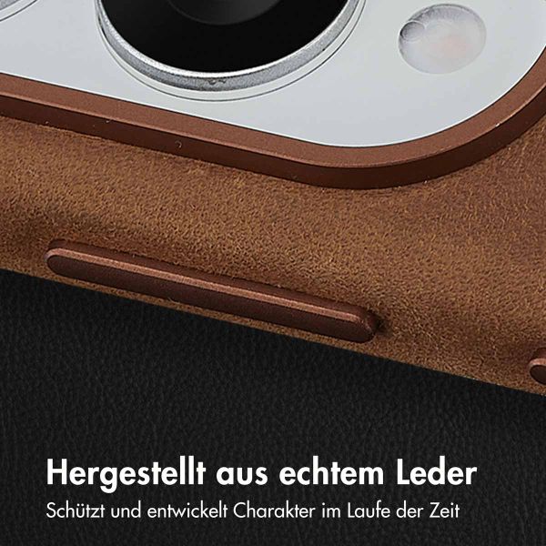 Accezz Vintage Leather Magsafe Backcover Samsung Galaxy S25 Edge - Tabacco Cognac
