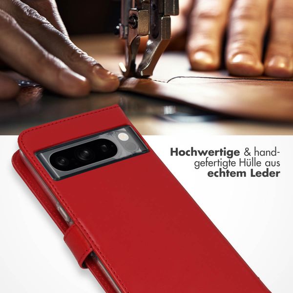 Selencia Echtleder Klapphülle Google Pixel 8 Pro - Rot