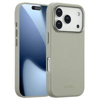 Accezz MagSafe Leather Backcover Apple iPhone 17 Pro - Light Grey