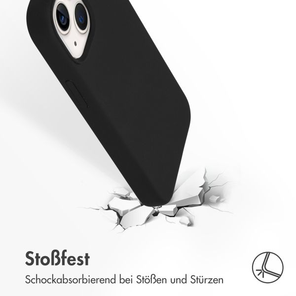 Accezz Liquid Silikoncase mit MagSafe Apple iPhone 13 Mini - Schwarz