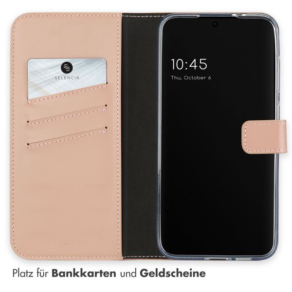 Selencia Echtleder Klapphülle Samsung Galaxy S24 FE - Dusty Pink