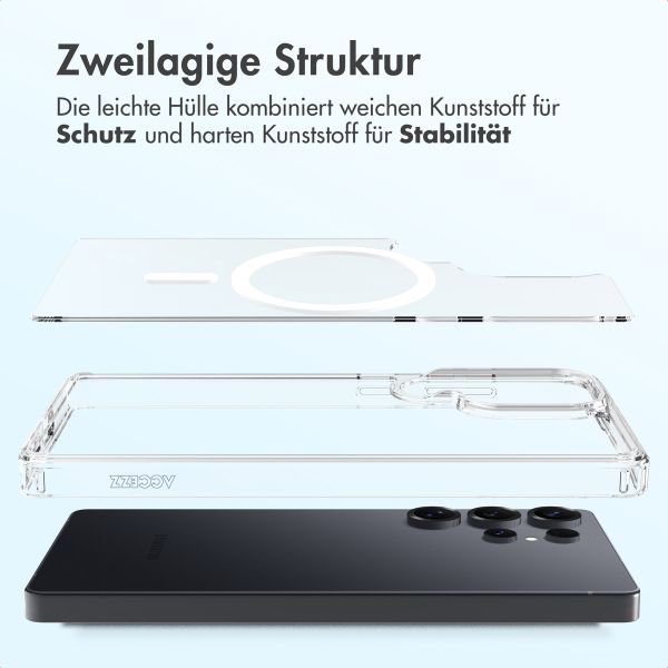 Accezz Xtreme Impact Backcover mit MagSafe Samsung Galaxy S25 Ultra - Transparent