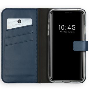 Selencia Echtleder Klapphülle Apple iPhone 11 - Blau