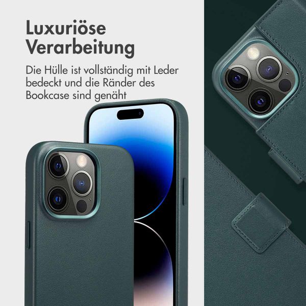 Accezz 2-in-1 Klapphülle aus Leder mit MagSafe Apple iPhone 14 Pro - Cedar Green