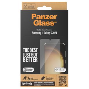 PanzerGlass Refresh Ultra-Wide Fit Anti-Bacterial Screenprotector inkl. Applikator Samsung Galaxy S24