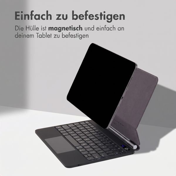 Accezz Magnetische Bluetooth Tastatur Apple iPad Air 13 Zoll (2026) M4 / (2025) M3 / (2024) M2 / iPad Pro 12.9 (2018/2020/2021/2022) - QWERTY / NL - Schwarz