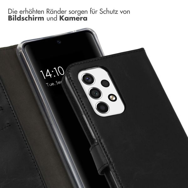 Selencia Echtleder Klapphülle Samsung Galaxy A53 - Schwarz