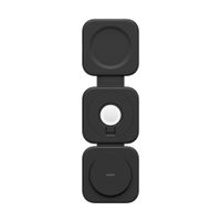 Belkin 3-in-1 magnetische kabellose Reiseladestation mit Qi2 15 W - Schwarz