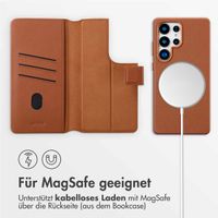 Accezz 2-in-1 Klapphülle aus Leder mit MagSafe Samsung Galaxy S25 Ultra - Sienna Brown